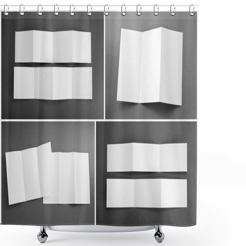 Personality  Blank White Folding Paper Flyer Shower Curtains