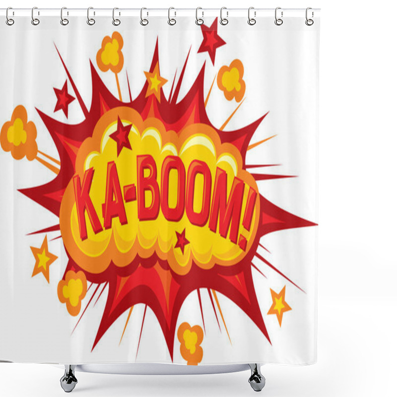 Personality  Cartoon - Ka-boom Shower Curtains