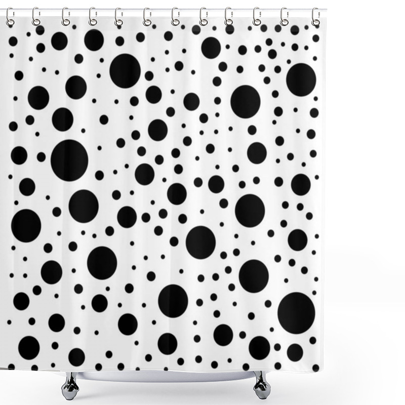 Personality  Polkadot Motif Pattern. Circle Ornamental For Interior, Exterior, Carpet, Textile, Garment, Fashion, Silk, Tile, Plastic, Paper, Wrapping, Wallpaper, Ect. Vector Illustration   Shower Curtains