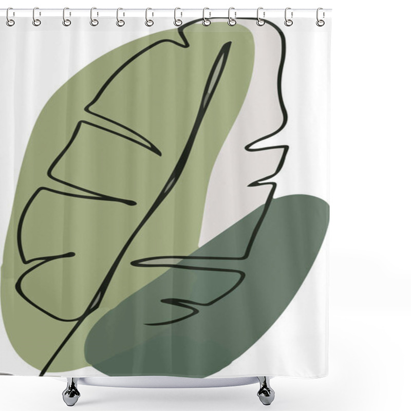 Personality  Vector Illustration Of Hand-drawn Sketch Tropical Plant With Green Spots On White Background  Shower Curtains