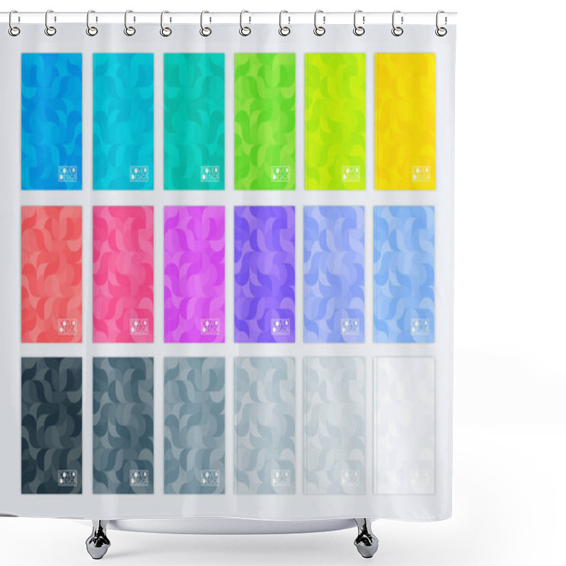 Personality  A Set Of Templates Vertical Covers A4 Shower Curtains