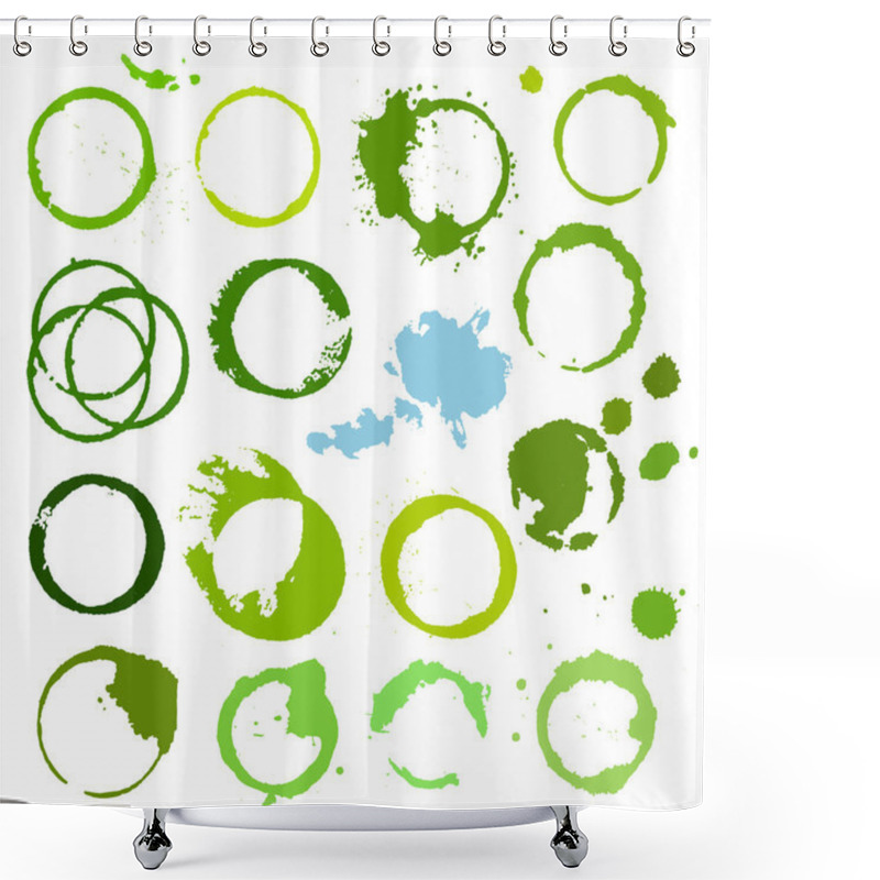 Personality  Abstract Grunge Background Round Stains. Shower Curtains