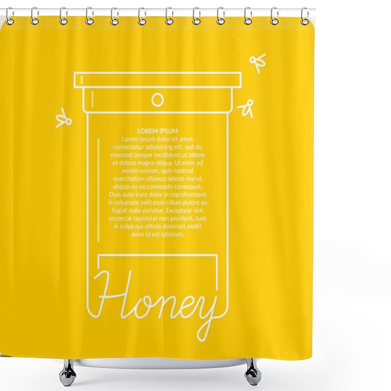 Personality  Vector Bee Products. Shower Curtains