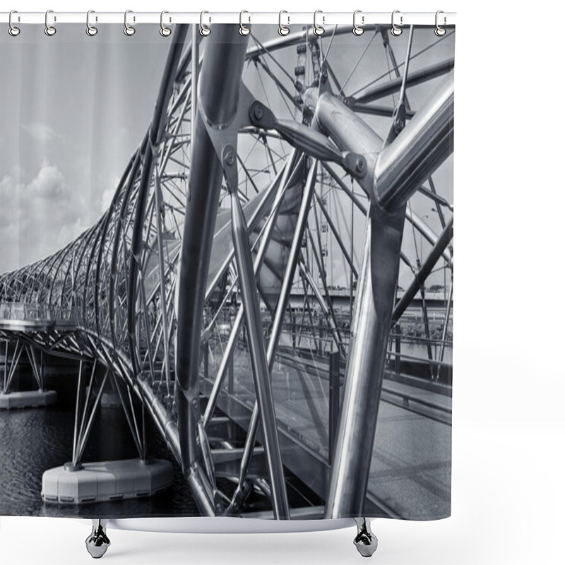 Personality  The Helix Bridge Shower Curtains