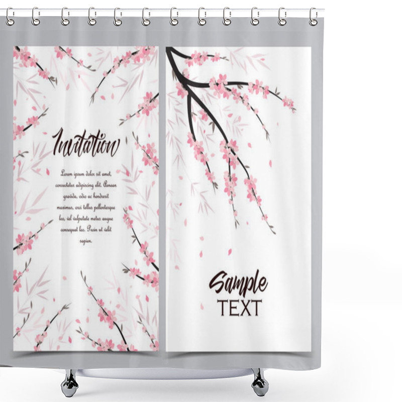 Personality  Branches With Flowers Shower Curtains