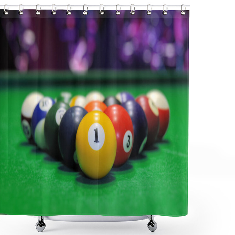 Personality  Billiards Shower Curtains