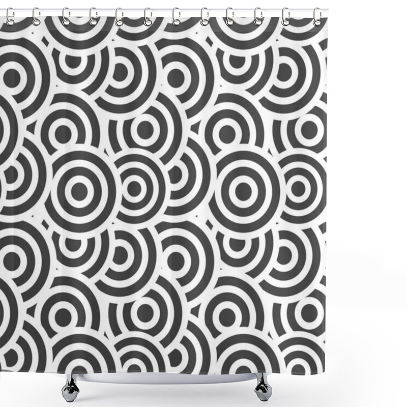 Personality  Japanese Wave Oriental Seamless Pattern. Shower Curtains