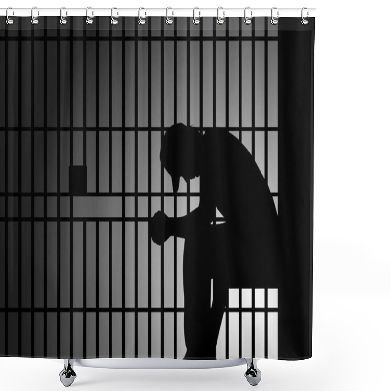 Personality  Prison Male Inmate Shower Curtains