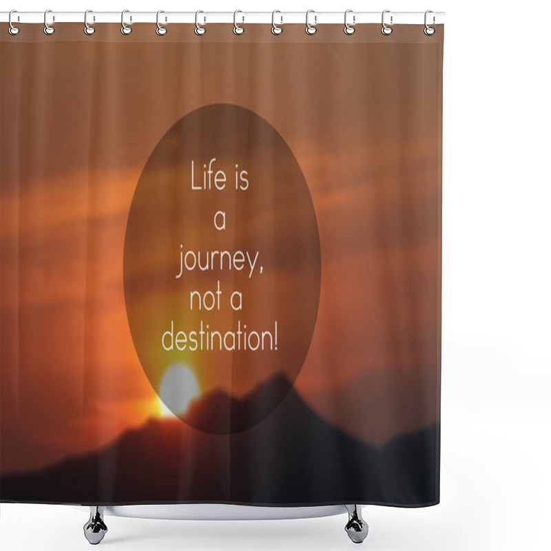 Personality  Inspirational Wallpaper With Sunset Background Shower Curtains