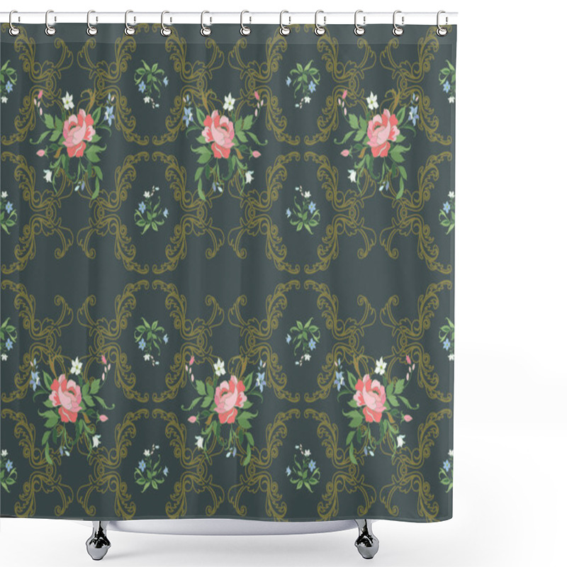 Personality  Floral Pattern Shower Curtains