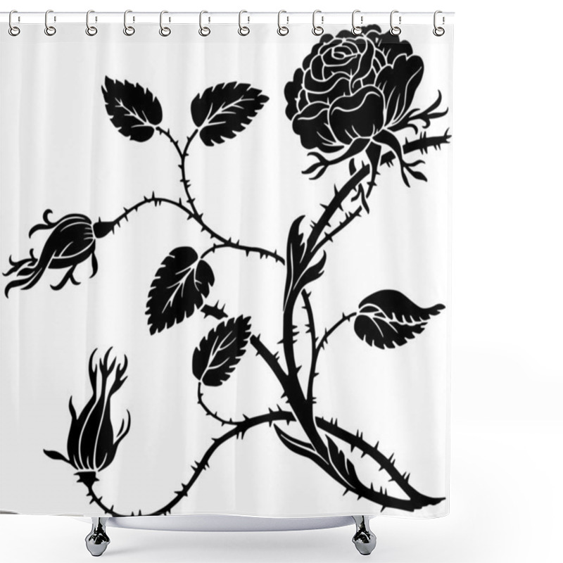 Personality  Thorny Rose Shower Curtains