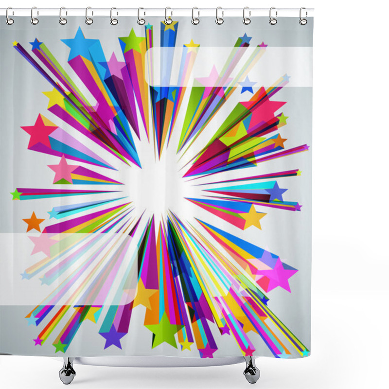 Personality  Stars Background Cover Design Shower Curtains