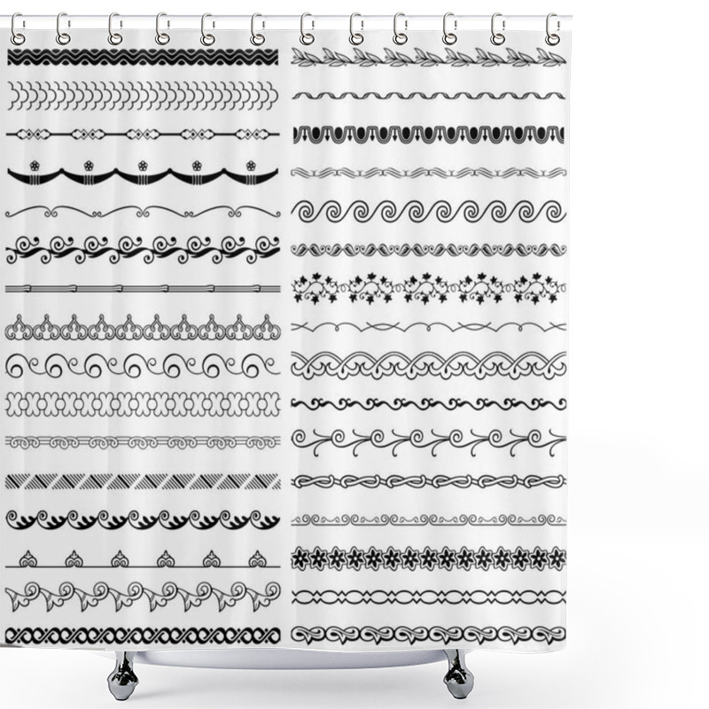 Personality  Seamless Horizontal Elements Shower Curtains