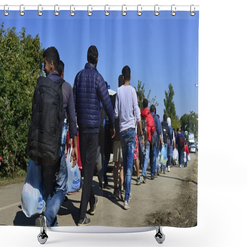 Personality  Refugees In Babska (Serbian - Croatina Border) Shower Curtains