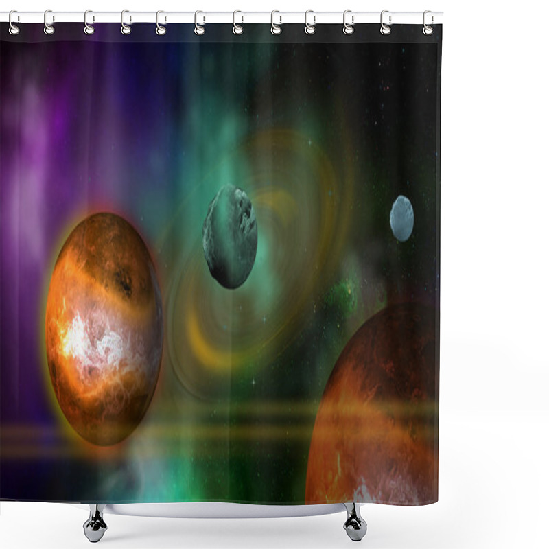 Personality  Planets Shower Curtains