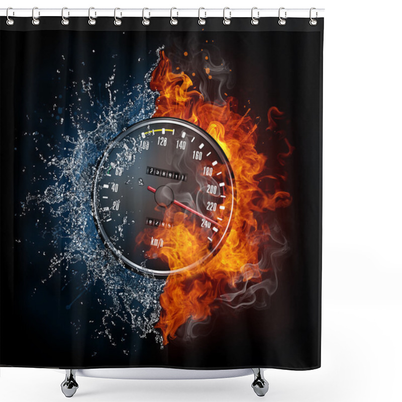 Personality  Speedometer Shower Curtains