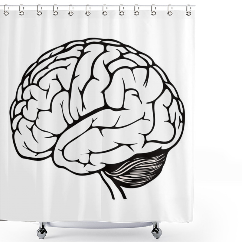 Personality  Human Brain Shower Curtains