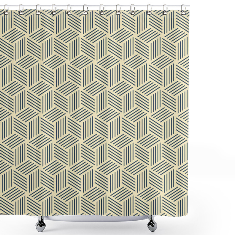 Personality  Seamless Pattern, Geometric, Cube Shower Curtains