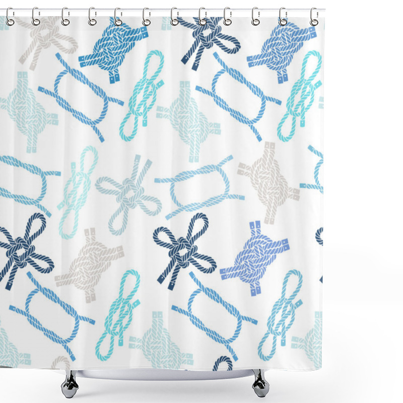 Personality  Pattern With Marine Knots Shower Curtains