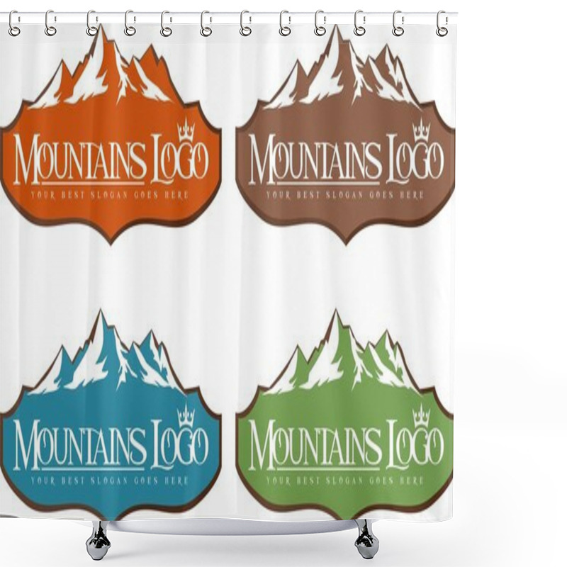 Personality  Mountain Logo Shower Curtains