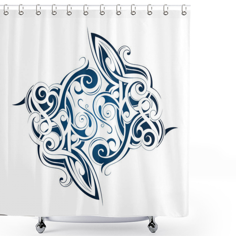 Personality  Maori Tattoo Shower Curtains