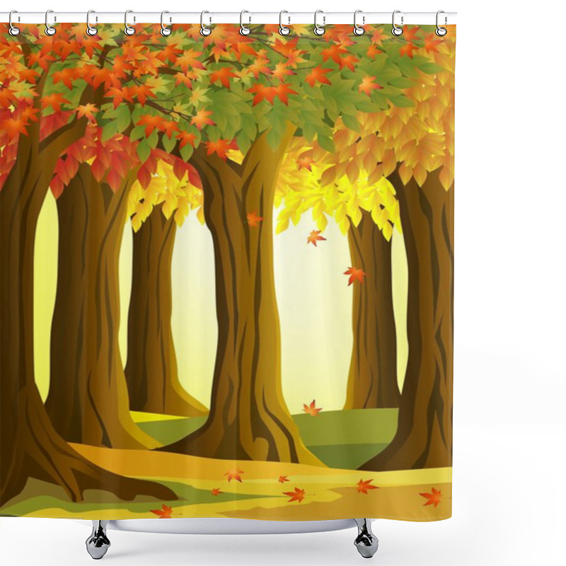 Personality  Autumn Forest Shower Curtains