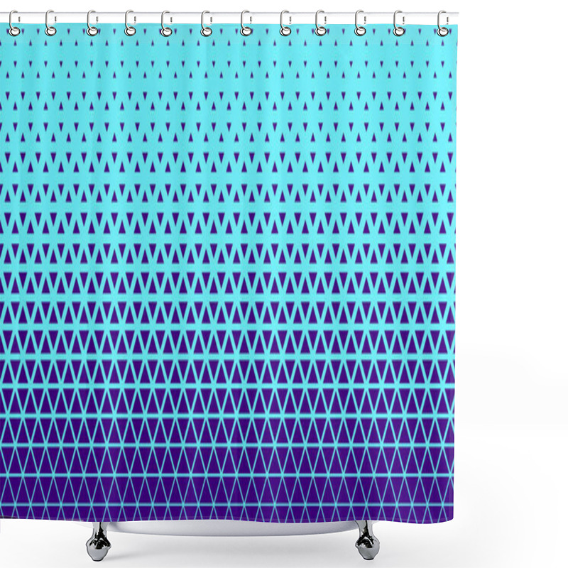 Personality  Halftone Triangles Pattern. Abstract Geometric Gradient Background. Vector Illustration, EPS 10. Shower Curtains