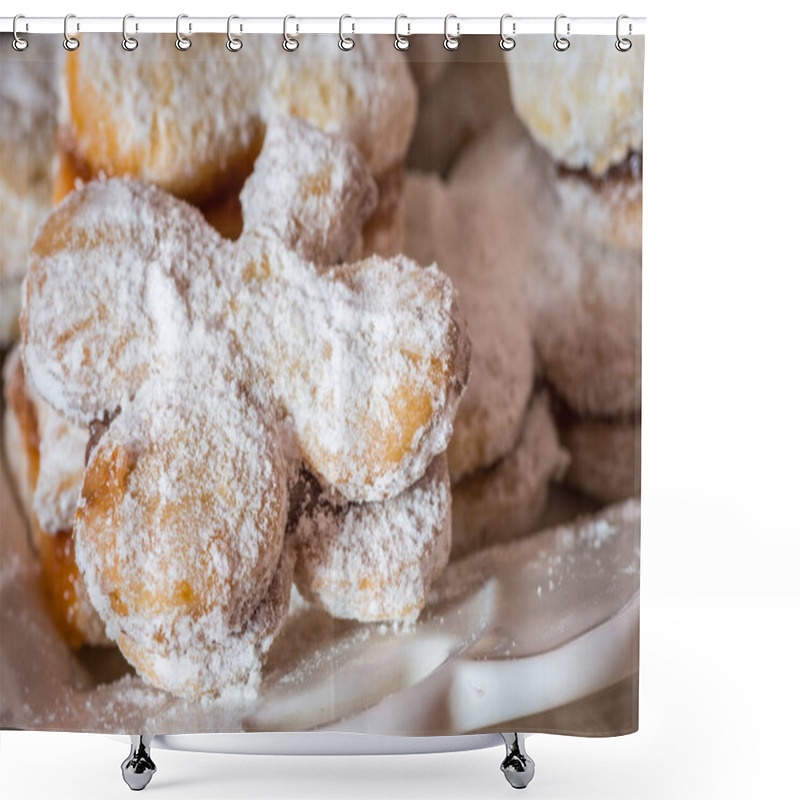 Personality  Vanilice, Serbian Bite-sized Small Vanilla Cookies Made As Sandwich Of Two Vanilla And Walnut Cookies Held Together With A Dollop Of Jam, Usually Served Around The Christmas Shower Curtains