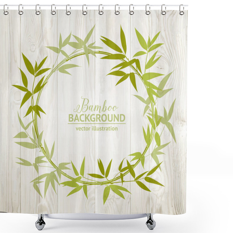 Personality  Bamboo Decorative Frame. Shower Curtains