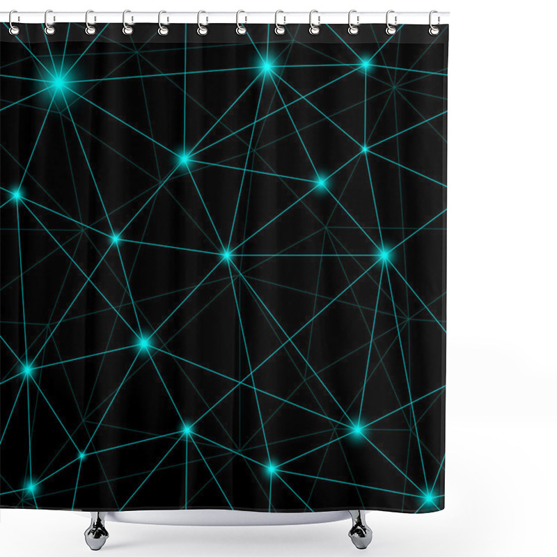 Personality  Network Background Shower Curtains