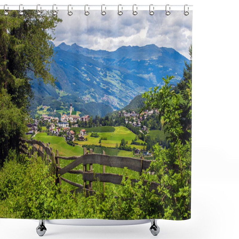 Personality  Small Town In South Tyrol Shower Curtains