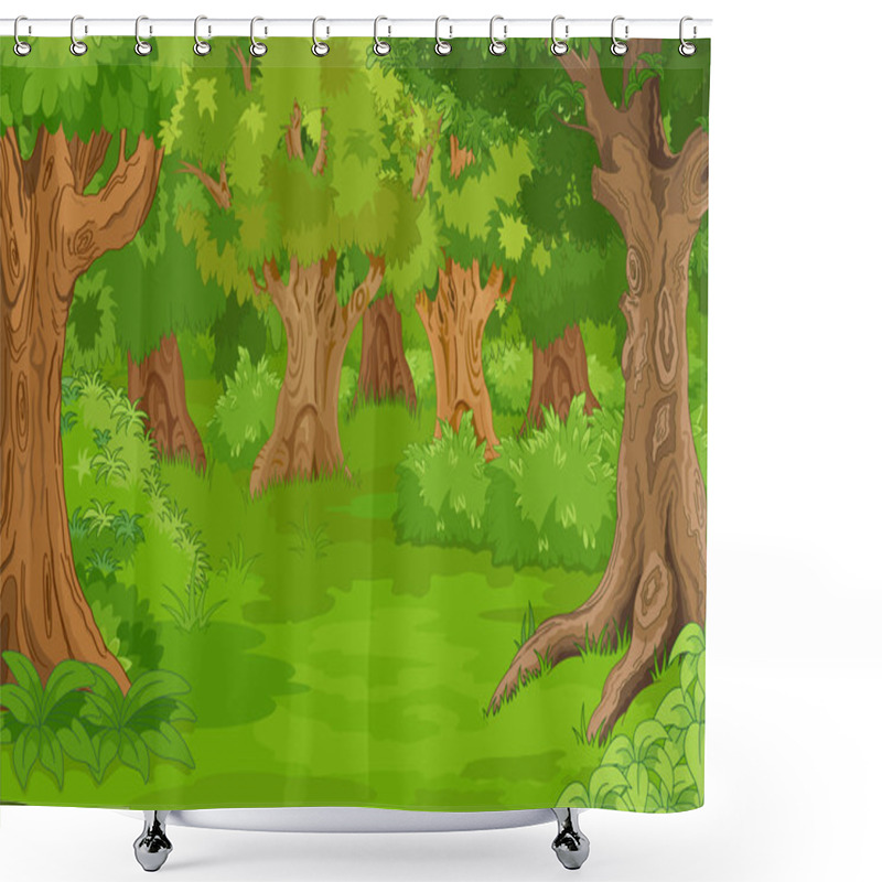 Personality  Amazing Forest Glade Shower Curtains