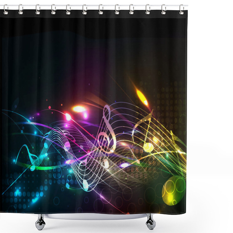 Personality  Abstract Music Background Shower Curtains