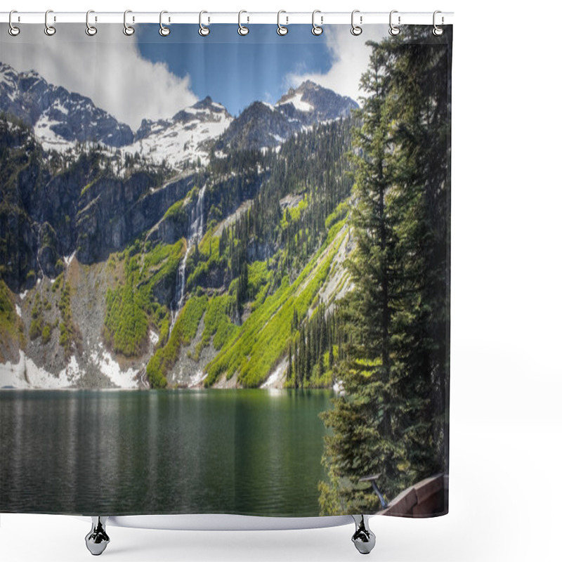 Personality  Rainy Lake Shower Curtains