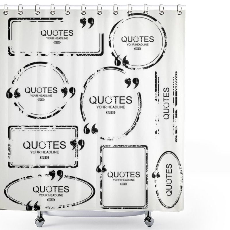 Personality  Quote Frames.Doodle Style Sketched Frames, Strokes, Shaded And Hatched Quotes. Monochrome Vector Design Elements. Shower Curtains