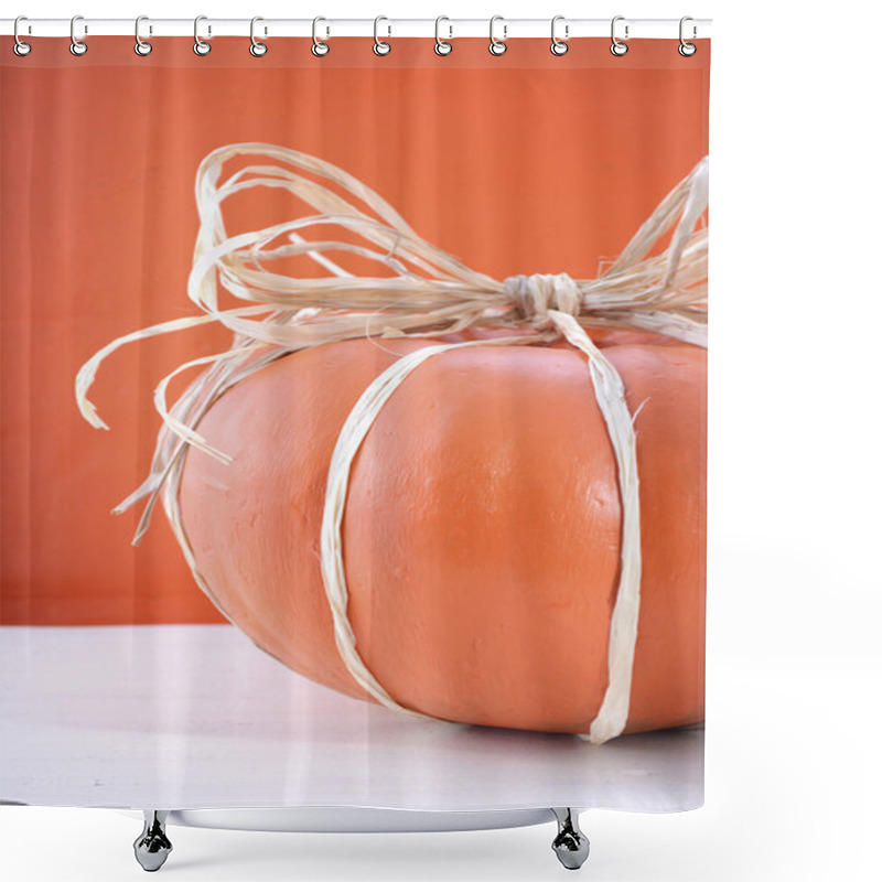 Personality  Modern Decorated Pumpkin Centerpiece Shower Curtains