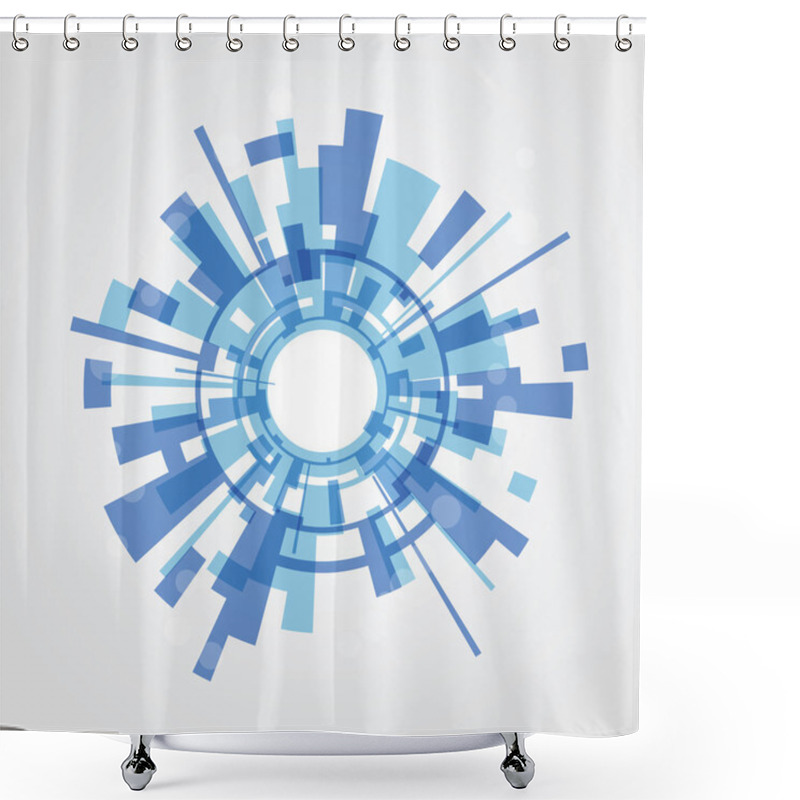 Personality  Abstract Background From Blue Squares Shower Curtains