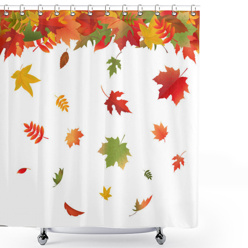 Personality  Autumn Bright Leaves Shower Curtains