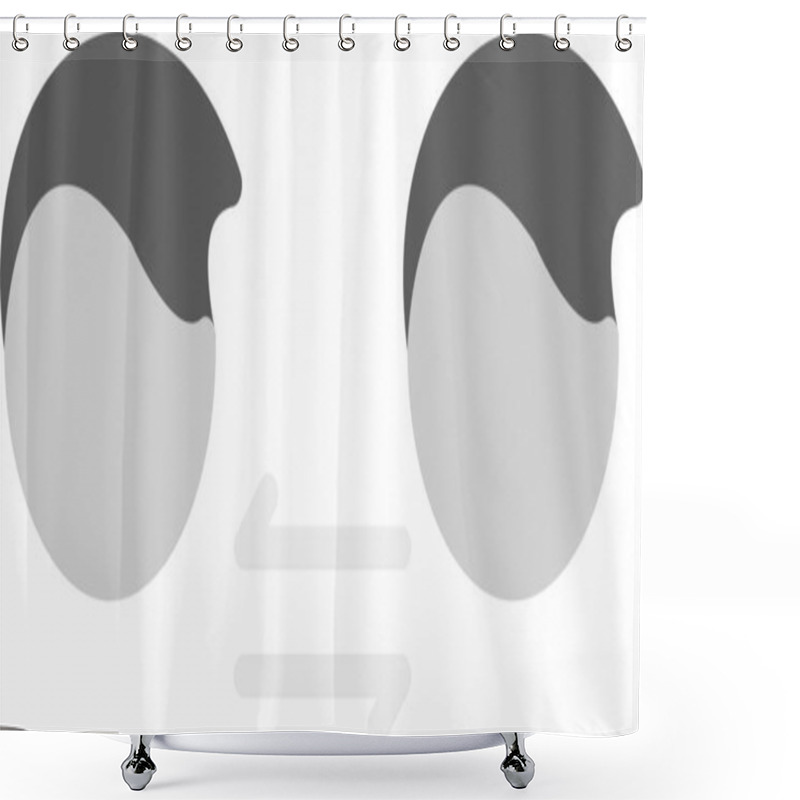 Personality  Face To Face Contact Icon Shower Curtains