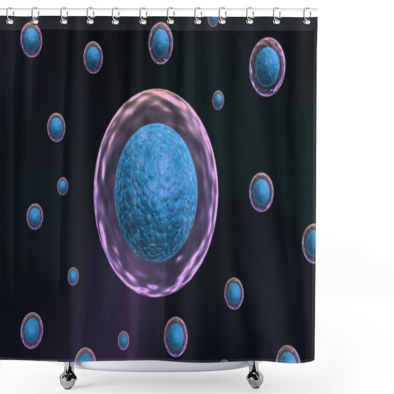 Personality  Cell With Nucleus Shower Curtains