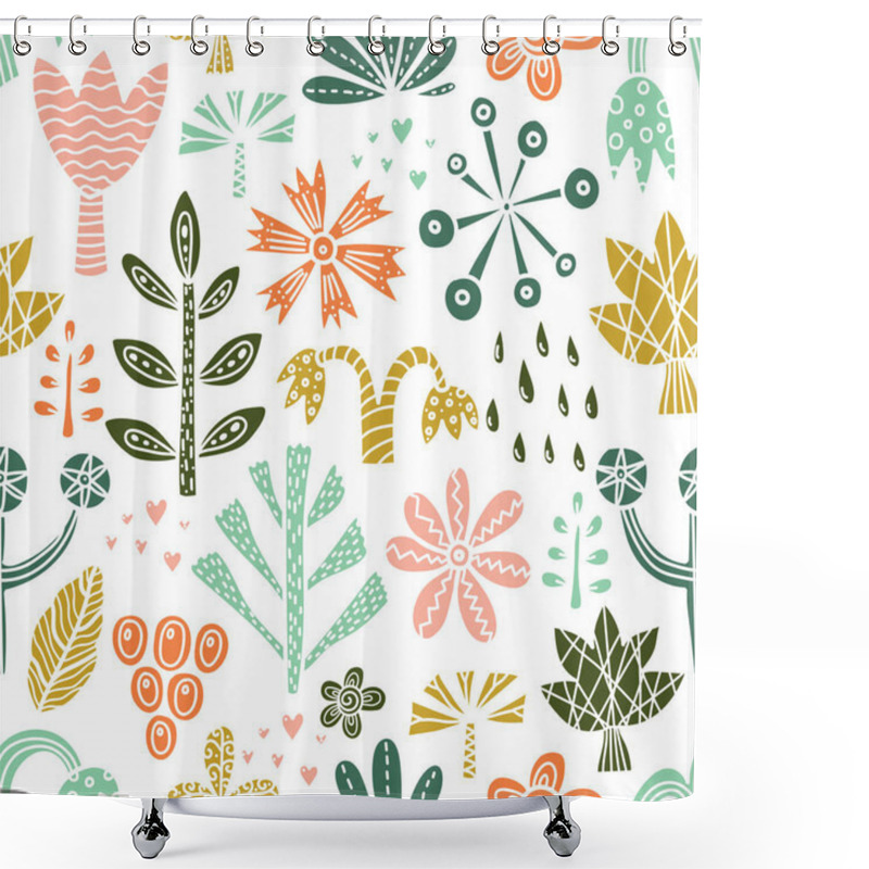 Personality  Autumn Forest Motifs. Seamless Pattern Can Be Used For Wallpaper, Pattern Fills, Web Page Background, Surface Textures Shower Curtains