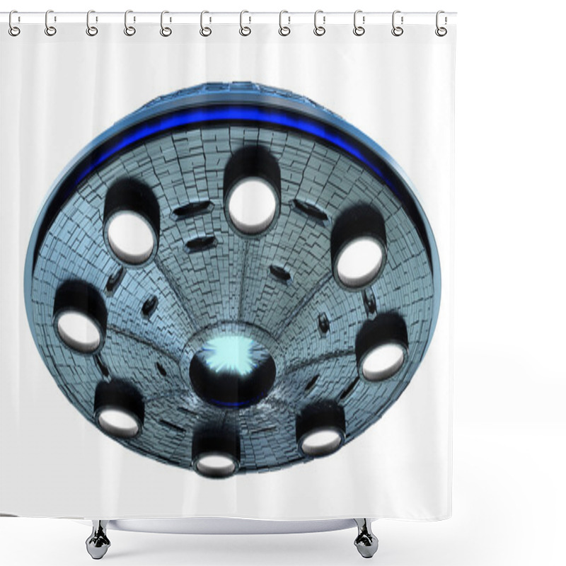 Personality  Isolated UFO Shower Curtains