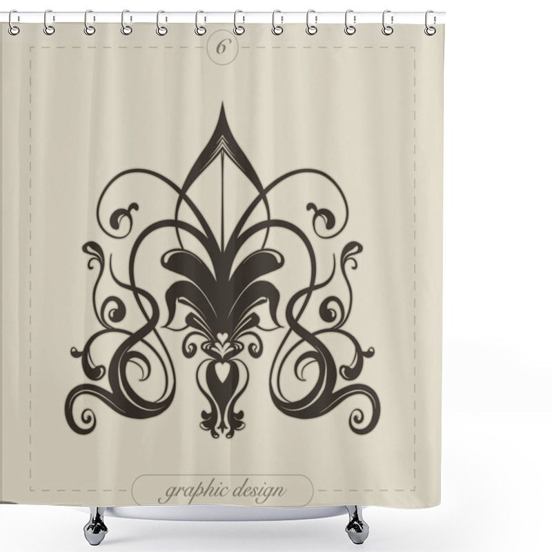 Personality  GRAPHIC ELEMENT 6 Shower Curtains