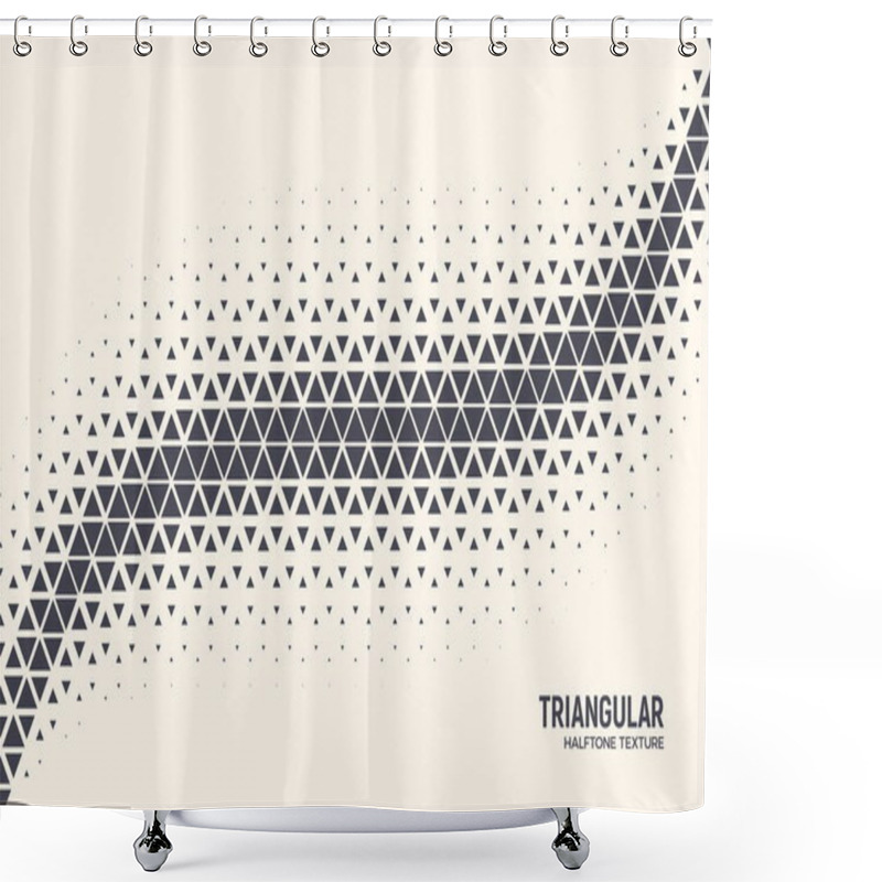 Personality  Triangle Vector Abstract Technology Background Shower Curtains