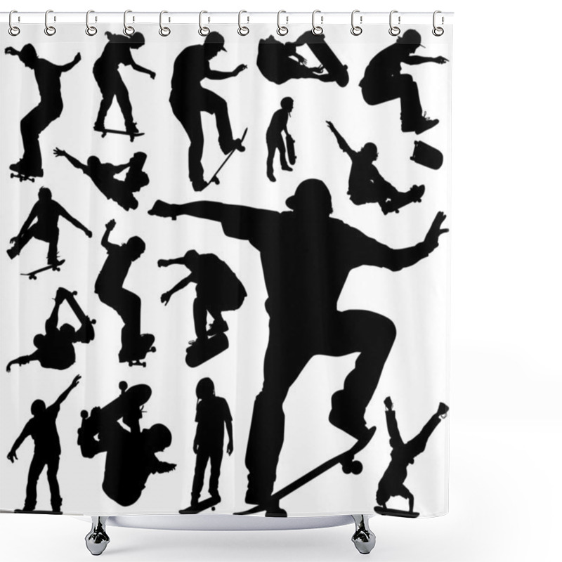 Personality  Collection Of Skateboarding Shower Curtains