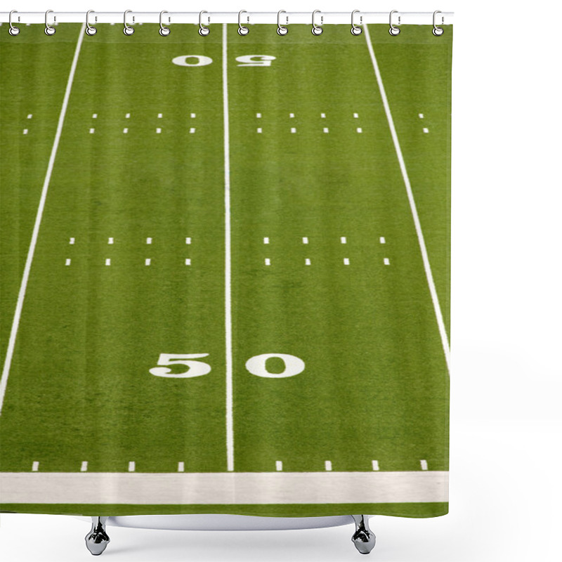 Personality  Empty American Football Field Shower Curtains