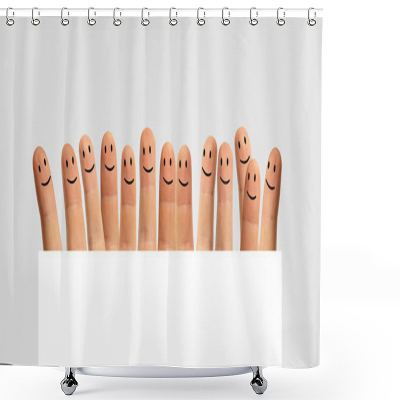 Personality  Happy Fingers Shower Curtains