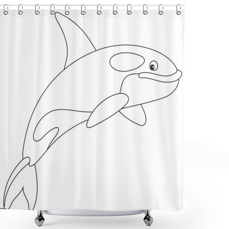 Personality  Killer Whale Swimming Shower Curtains