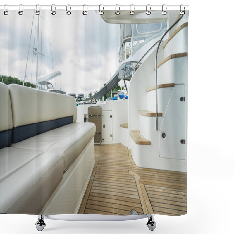 Personality   Interior Of Modern  Yacht Shower Curtains