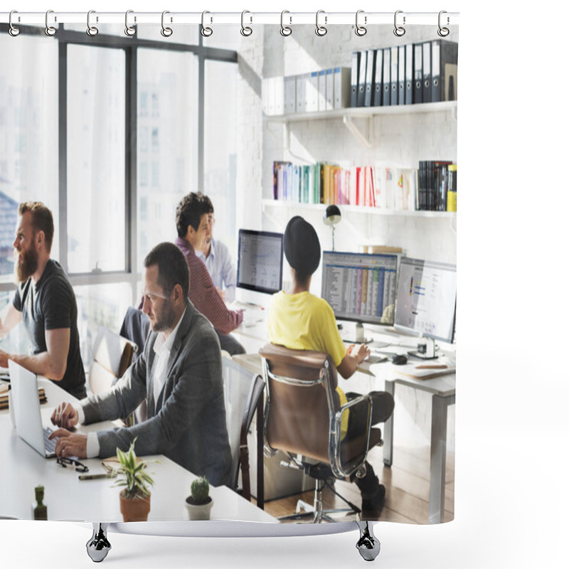 Personality  Corporate Business Team Shower Curtains